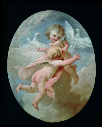 Angeli e colombe da François Boucher